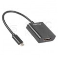 Adapter USB 3.1 typ-C -> HDMI Full HD (wtyk / gniazdo) czarny 15cm LANBERG