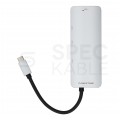 Adapter USB C (m)-> HDMI(ż) 4K + 2x USB A(ż) 3.0 + USB C (ż) + czytnik kart SD/TF i Micro SD 15cm AUDA