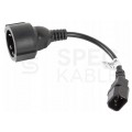 Adapter zasilający 230V do UPS gniazdo [2P+Z] Schuko / gniazdo IEC320 C14 złącze komputerowe (męskie) 20cm LANBERG