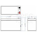 Akumulator AGM do zasilacza UPS 12V 7,2Ah bezobsługowy (Faston 250) Green Cell