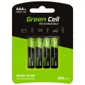 Akumulator Ni-MH R03 AAA 800mAh 1,2V (Ready 2 Use) Green Cell 3x BLISTER 4szt.