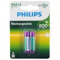 Akumulator Ni-MH R03 AAA 800mAh 1,2V (Ready 2 Use) Philips BLISTER 2szt.