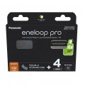 Akumulator Ni-MH R03 AAA 930mAh 1,2V (Ready 2 Use) Panasonic Eneloop Pro BLISTER 4szt. + Pojemnik na 4 szt akum. R6/AA lub R03/AAA