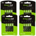 Akumulator Ni-MH R03 AAA 950mAh 1,2V (Ready 2 Use) Green Cell 4x BLISTER 4szt.