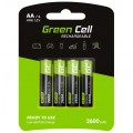 Akumulator Ni-MH R6 AA 2600mAh 1,2V (Ready 2 Use) Green Cell 2x BLISTER 4szt.