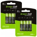 Akumulator Ni-MH R6 AA 2600mAh 1,2V (Ready 2 Use) Green Cell 2x BLISTER 4szt.