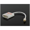 AUDA CableTime Adapter mini DisplayPort -> DVI-I (24+5pin) Full HD (wtyk / gniazdo) biały 23cm