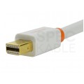 AUDA CableTime Adapter mini DisplayPort -> DVI-I (24+5pin) Full HD (wtyk / gniazdo) biały 23cm