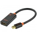 AUDA CableTime Adapter mini DisplayPort -> HDMI 4K@30 (wtyk / gniazdo) czarny 23cm