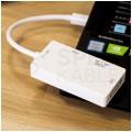 AUDA CableTime Adapter mini DisplayPort -> HDMI + SVGA (D-Sub 15-pin) + DVI-I (24+5pin) Full HD (wtyk / 3x gniazdo)
