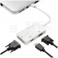 AUDA CableTime Adapter mini DisplayPort -> HDMI + SVGA (D-Sub 15-pin) + DVI-I (24+5pin) Full HD (wtyk / 3x gniazdo)