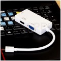 AUDA CableTime Adapter mini DisplayPort -> HDMI + SVGA (D-Sub 15-pin) + DVI-I (24+5pin) Full HD (wtyk / 3x gniazdo)