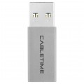 AUDA CableTime Adapter OTG Przejściówka USB 3.0 A / typ-C (wtyk / gniazdo) Quick Charge 3.0 Power Delivery (3A 60W)