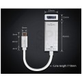 AUDA CableTime Adapter USB 3.1 typ-C -> DisplayPort 4K@60 (wtyk / gniazdo) srebrny 15cm