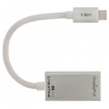 AUDA CableTime Adapter USB 3.1 typ-C -> DisplayPort 4K@60 (wtyk / gniazdo) srebrny 15cm
