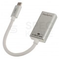 AUDA CableTime Adapter USB 3.1 typ-C -> DisplayPort 4K@60 (wtyk / gniazdo) srebrny 15cm