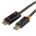 AUDA CableTime Kabel DisplayPort 1.2 / HDMI FHD@60 (wtyk / wtyk) czarny 1,8m