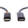 AUDA CableTime Kabel DisplayPort 1.2 / HDMI FHD@60 (wtyk / wtyk) czarny 1,8m