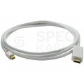 AUDA CableTime Kabel mini DisplayPort 1.2 / HDMI 4K@30 (wtyk / wtyk) biały 1,8m