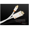 AUDA CableTime Kabel mini Displayport 1.2 / HDMI 4K@30 (wtyk / wtyk) biały 3m