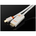 AUDA CableTime Kabel mini Displayport 1.2 / HDMI 4K@30 (wtyk / wtyk) biały 3m