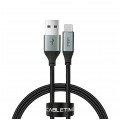 AUDA CableTime Kabel USB 2.0 typ-C / A (wtyk / wtyk) Quick Charge 4.0 3A czarny-nikiel 0.5m