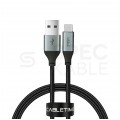 AUDA CableTime Kabel USB 2.0 typ-C / A (wtyk / wtyk) Quick Charge 4.0 3A czarny-nikiel 0.5m