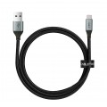AUDA CableTime Kabel USB 2.0 typ-C / A (wtyk / wtyk) Quick Charge 4.0 3A czarny-nikiel 1.8m