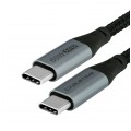 AUDA CableTime Kabel USB 2.0 typ-C (wtyk / wtyk) Quick Charge 4.0 Power Delivery 2.0 (3A 60W) czarny-nikiel 2m