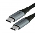 AUDA CableTime Kabel USB 2.0 typ-C (wtyk / wtyk) Quick Charge 4.0 Power Delivery 2.0 (5A 100W) czarny-nikiel 2m