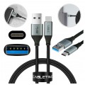 AUDA CableTime Kabel USB 3.0 typ-C / A (wtyk / wtyk) Quick Charge 4.0 2.1A czarny-nikiel 2m