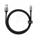 AUDA CableTime Kabel USB 3.0 typ-C / A (wtyk / wtyk) Quick Charge 4.0 2.1A czarny-nikiel 3m