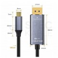 AUDA CableTime Kabel USB 3.1 typ-C / DisplayPort 1.3 4K@60 (wtyk / wtyk) 1,8m