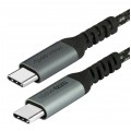 AUDA CableTime Kabel USB 3.1 typ-C (wtyk / wtyk) Quick Charge 4.0 Power Delivery 2.0 (5A 100W) 4K@60 czarny-nikiel 1m