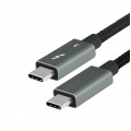 AUDA CableTime Kabel USB typ-C ThunderBolt 3 (wtyk / wtyk) Power Delivery 2.0 (5A 100W) 5K@60 czarny 0.5m