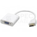 AUDA Optimum Adapter HDMI -> SVGA (D-Sub 15-pin) Full HD (wtyk / gniazdo) biały 23cm