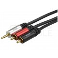 AUDA Optimum Kabel Audio AUX mini Jack 3,5mm Stereo (wtyk) / 2x RCA Cinch (wtyk) 7m