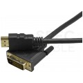 AUDA Optimum Kabel DVI-D Single Link / HDMI 1.4 FHD@60 (wtyk / wtyk) 10m