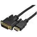 AUDA Optimum Kabel DVI-D Single Link / HDMI 1.4 FHD@60 (wtyk / wtyk) 10m