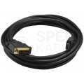 AUDA Optimum Kabel DVI-D Single Link / HDMI 1.4 FHD@60 (wtyk / wtyk) 10m