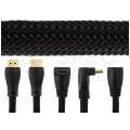 AUDA Optimum Kabel HDMI 1.4 High Speed Full HD 4K@24 kątowy 270° 3m