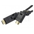 AUDA Optimum Kabel HDMI 1.4 High Speed Full HD 4K@24 kątowy regulowany 180° 3m