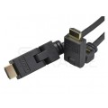 AUDA Optimum Kabel HDMI 1.4 High Speed Full HD 4K@24 kątowy regulowany 180° 3m