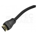 AUDA Optimum Kabel HDMI 1.4 High Speed Full HD 4K@24 z wtykiem kątowym płaskim 1m