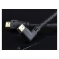 AUDA Optimum Kabel HDMI 1.4 High Speed Full HD 4K@24 z wtykiem kątowym płaskim 1m