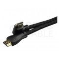 AUDA Optimum Kabel HDMI 1.4 High Speed Full HD 4K@24 z wtykiem kątowym płaskim 1m