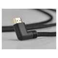 AUDA Optimum Kabel HDMI 1.4 High Speed Full HD 4K@24 z wtykiem kątowym płaskim 1m