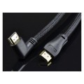 AUDA Optimum Kabel HDMI 1.4 High Speed Full HD 4K@24 z wtykiem kątowym płaskim 1m