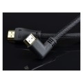 AUDA Optimum Kabel HDMI 1.4 High Speed Full HD 4K@24 z wtykiem kątowym płaskim 2m