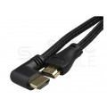 AUDA Optimum Kabel HDMI 1.4 High Speed Full HD 4K@24 z wtykiem kątowym płaskim 2m